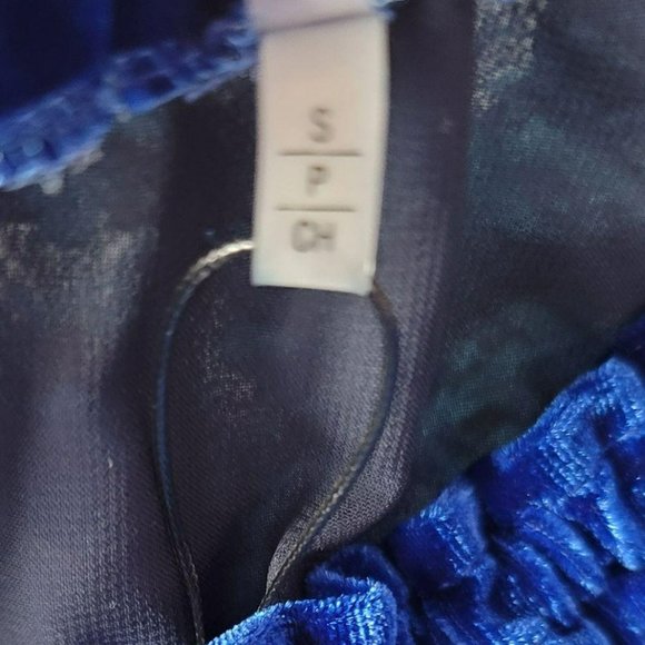 NWT Tahari Blue Floral Animal Print Flowy Blouse S - Picture 9 of 10